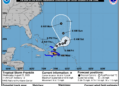 Tormenta Franklin sobre la Hispaniola NOAA NHC